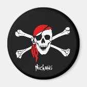 Skull- und Cross-Bones-Pirate Magnet (Vorne)