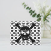 Skull und Crossbone-Postkarte Postkarte (Stehend Vorderseite)