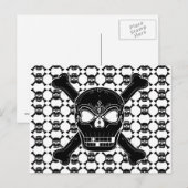 Skull und Crossbone-Postkarte Postkarte (Vorne/Hinten)