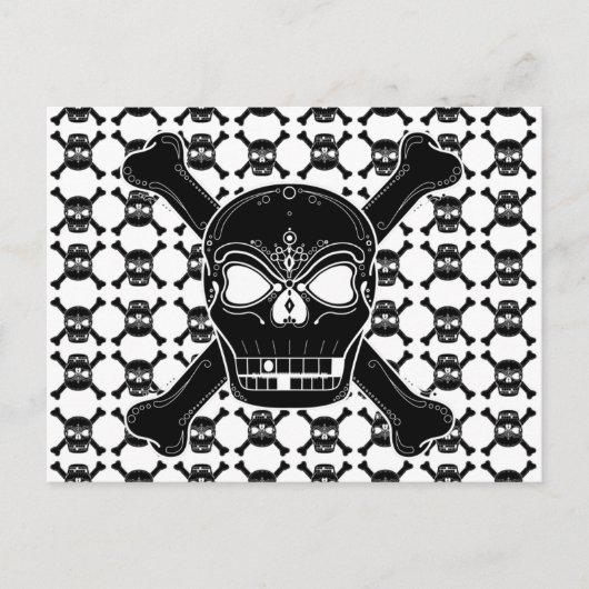 Skull und Crossbone-Postkarte Postkarte (Vorderseite)