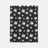 Skull und Crossbones Black Sherpa Fleece Blankon (Vorderseite)