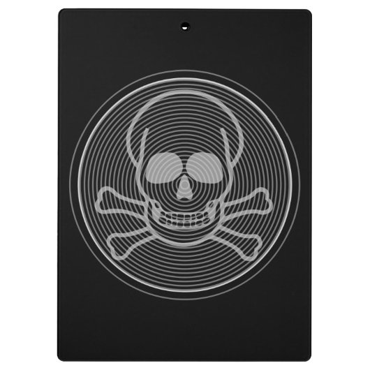 Skull- und Crossbones-Emblem Klemmbrett (Rückseite)