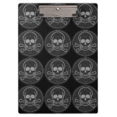 Skull- und Crossbones-Emblem Klemmbrett (Vorderseite)
