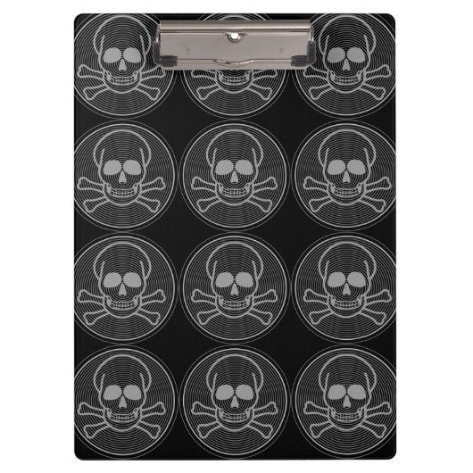 Skull- und Crossbones-Emblem Klemmbrett (Vorderseite)