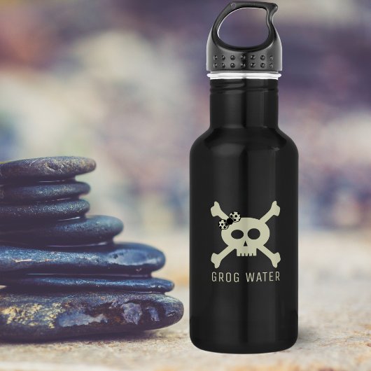 Skull und Crossbones Giratpiraterie Flasche Wasser Edelstahlflasche