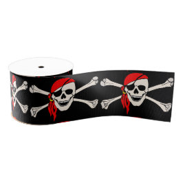 Skull und Crossbones Grosgrain Ribbon Ripsband