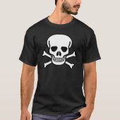 Skull und Crossbones Halloween Dark Unisex T-Shirt (Vorderseite)