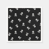 Skull und Crossbones Halloween-Party Napkins Serviette (Vorderseite)