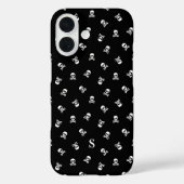 Skull und Crossbones Mit Monogramm Halloween Case-Mate iPhone Hülle (Rückseite)