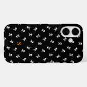 Skull und Crossbones Mit Monogramm Halloween Case-Mate iPhone Hülle (Rückseite (Horizontal))