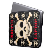 Skull und Crossbones - Notebookgehäuse Laptopschutzhülle (Vorderseite Links)