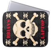Skull und Crossbones - Notebookgehäuse Laptopschutzhülle (Vorderseite)