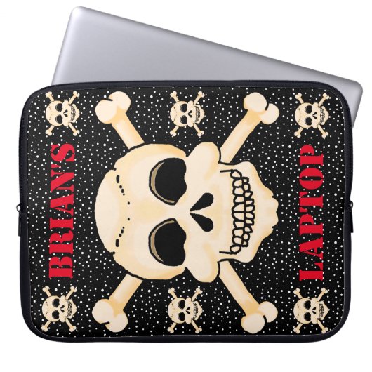 Skull und Crossbones - Notebookgehäuse Laptopschutzhülle (Vorderseite)