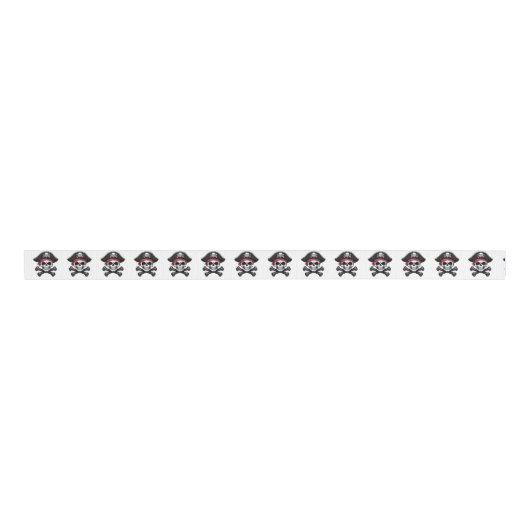 Skull und Crossbones Pirate Ripsband (Vorderseite)