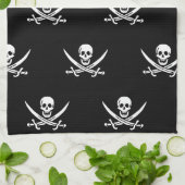 Skull und Crossbones Pirattuch Geschirrtuch (Gefaltet)