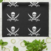 Skull und Crossbones Pirattuch Geschirrtuch (Gefaltet)