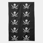 Skull und Crossbones Pirattuch Geschirrtuch (Vertikal)