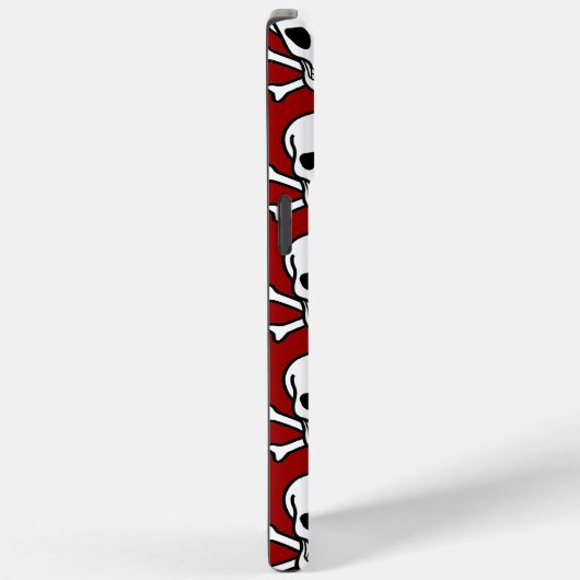 Skull und Crossbones Red Background Halloween Case-Mate iPhone Hülle (Rückseite / Rechts)