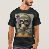 Skull und Crossbones Rock Tattoo T - Shirt Design (Vorderseite)
