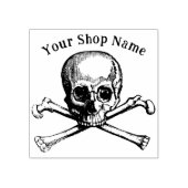 Skull- und Crossbones-Vorlage für kleine Unternehm Gummistempel (Prägung)