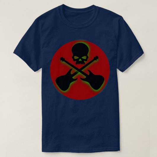 Skull und Crossed Guitars T-Shirt (Design vorne)