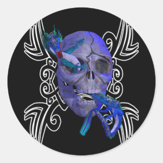 Skull und Dragon Tattoo Sticker