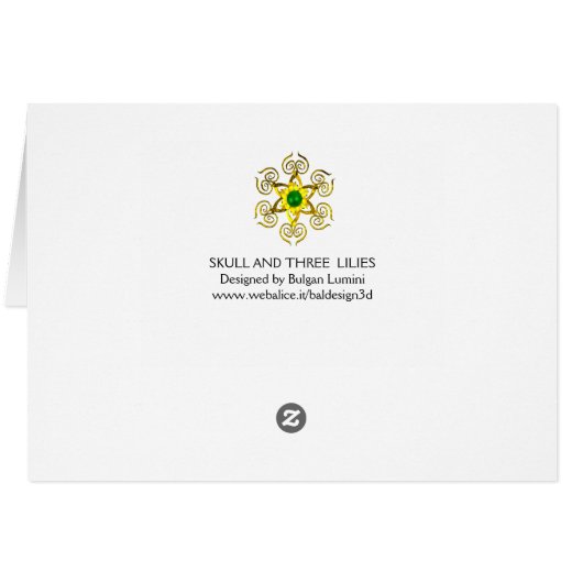 SKULL UND DREI LILES (Rückseite Horizontal)