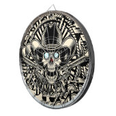 SKULL und GUNS Dartboard Dartscheibe (Vorderseite rechts)
