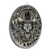 SKULL und GUNS Dartboard Dartscheibe (Vorderseite Links)