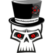 Skull- und Hat-Design T-Shirt