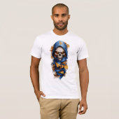 Skull und Herbst belassen Tattoo Style T - Shirt (Vorne ganz)