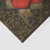 Skull und Hibiskus Elegantes Deko-Papier Seidenpapier (Ausschnitt)