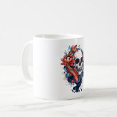 Skull und Koi Serenity Kaffeetasse (Vorderseite Links)