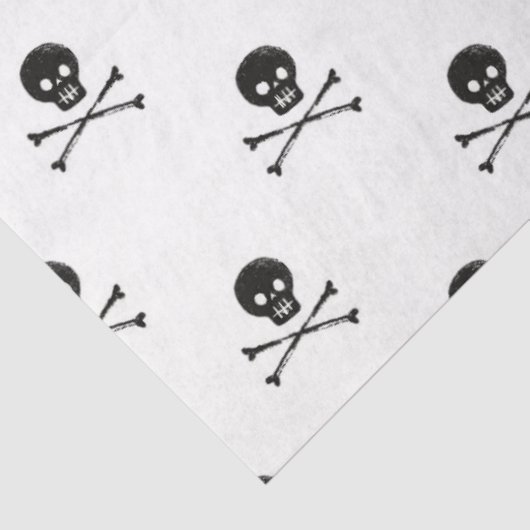 Skull- und Kreuz-Knochen-Design Seidenpapier (Ausschnitt)