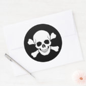 SKULL- UND KREUZBONENSTICKER RUNDER AUFKLEBER (Umschlag)
