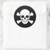 SKULL- UND KREUZBONENSTICKER RUNDER AUFKLEBER (Tasche)