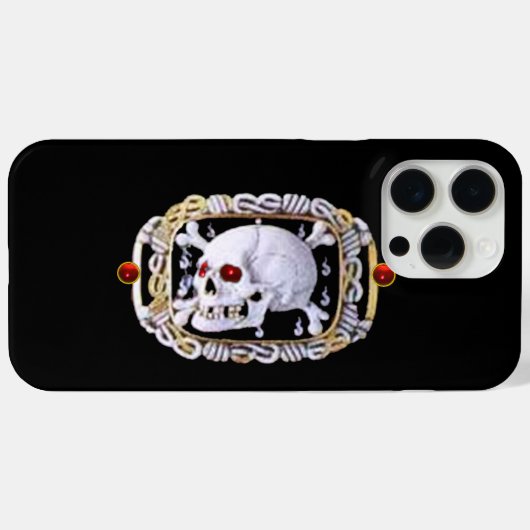 SKULL UND KREUZKNOCHEN RUBY RENAISSANCE JEWEL Case-Mate iPhone HÜLLE (Rückseite (Horizontal))