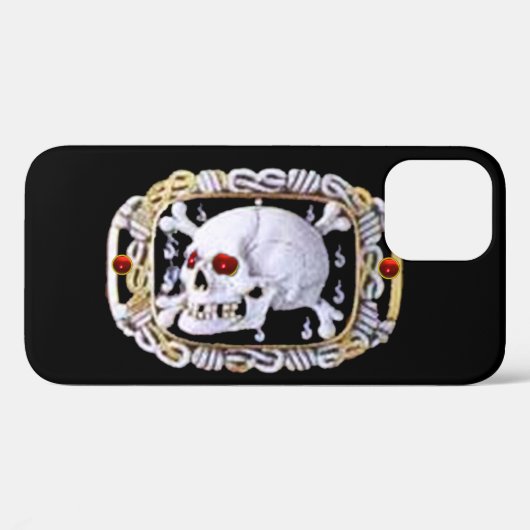 SKULL UND KREUZKNOCHEN RUBY RENAISSANCE JEWEL Case-Mate iPhone HÜLLE (Rückseite (Horizontal))