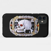SKULL UND KREUZKNOCHEN RUBY RENAISSANCE JEWEL Case-Mate iPhone HÜLLE (Rückseite (Horizontal))
