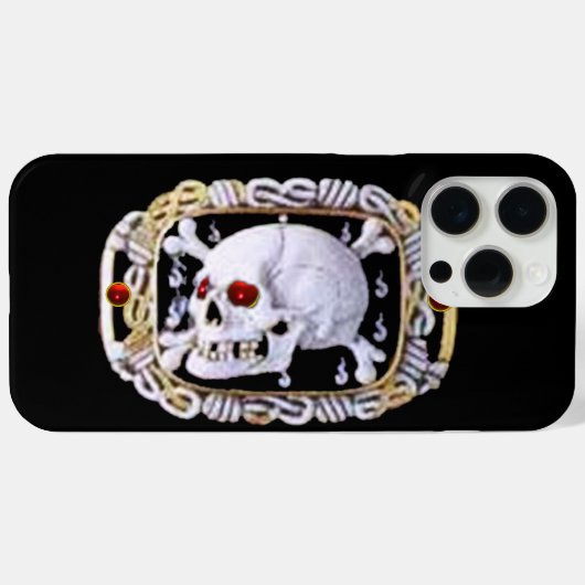 SKULL UND KREUZKNOCHEN RUBY RENAISSANCE JEWEL Case-Mate iPhone HÜLLE (Rückseite (Horizontal))