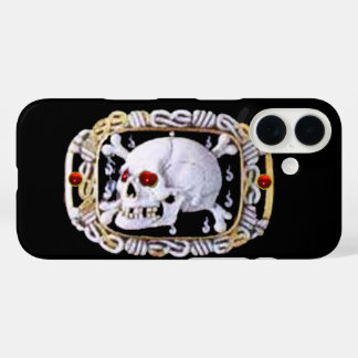 SKULL UND KREUZKNOCHEN RUBY RENAISSANCE JEWEL iPhone 16 HÜLLE