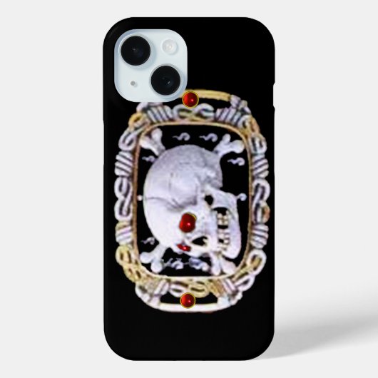 SKULL UND KREUZKNOCHEN RUBY RENAISSANCE JEWEL Case-Mate iPhone HÜLLE (Rückseite)