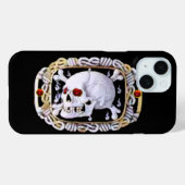 SKULL UND KREUZKNOCHEN RUBY RENAISSANCE JEWEL Case-Mate iPhone HÜLLE (Rückseite (Horizontal))