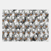 Skull und Monarch Butterfly der digitalen Kunst Geschenkpapier Set (Vorderseite 3)