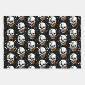 Skull und Monarch Butterfly der digitalen Kunst Geschenkpapier Set (Vorderseite 2)