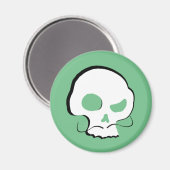 Skull und Mustache Magnet (Vorderseite/Rückseite)