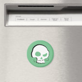 Skull und Mustache Magnet (In Situ (Geschirrspüler))