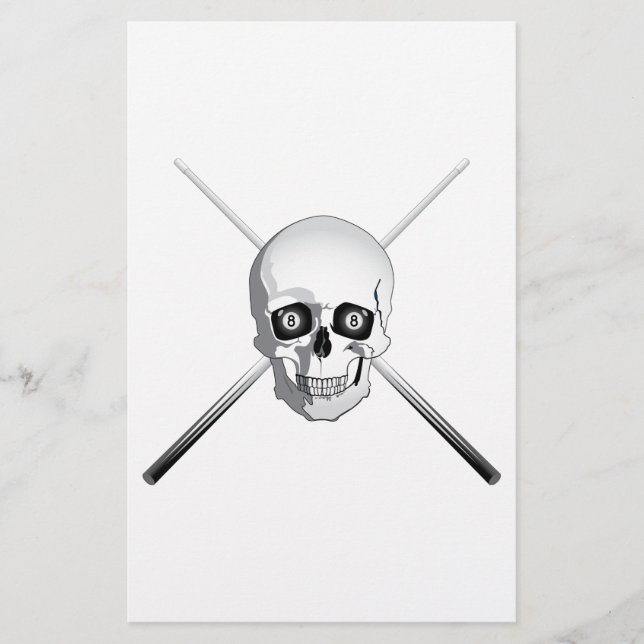 Skull und Pool Cues (Vorderseite)