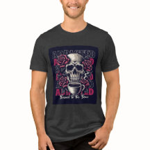 Skull und Rose - Coffee Art T - Shirt Design