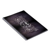 Skull und Rose Goth Punk Tattoo Style Notebook Notizblock (Rechte Seite)